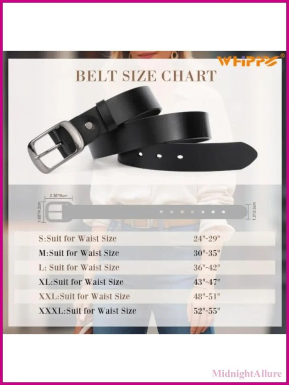 Leather Belt Women Solid Pin Buckle Adjustable Fit Jeans Pants Dress